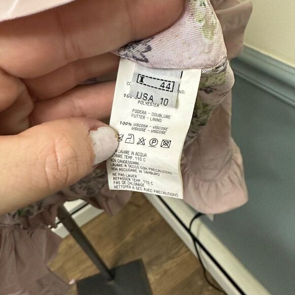 Roberta Scarpa Lightweight Zip Front Ruffle Trim Belted Jacket Size 10 - Picture 5 of 6